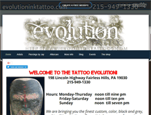 Tablet Screenshot of evolutioninktattoo.com